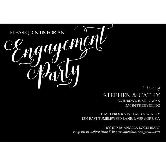 Script Engagement Party Invitations